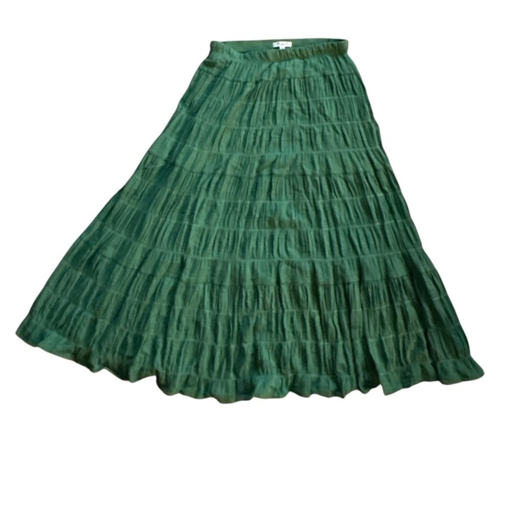 Max Studio London Tiered Maxi Skirt Small Boho Gypsy Prairie Holiday Whimsygoth